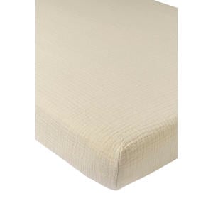 hoeslaken ledikant pre-washed hydrofiel soft sand 60x120cm