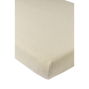 hoeslaken ledikant pre-washed hydrofiel soft sand 60x120cm