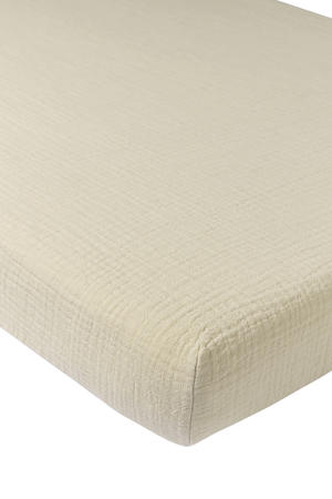 hoeslaken ledikant pre-washed hydrofiel soft sand 60x120cm