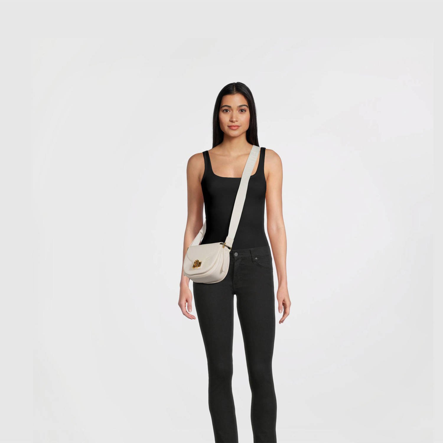 Furla Hobo bags Ivory Lotus Shoulder Bag in crème
