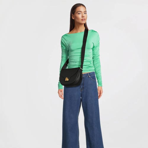 Furla leren crossbody tas Lotus S zwart afbeelding