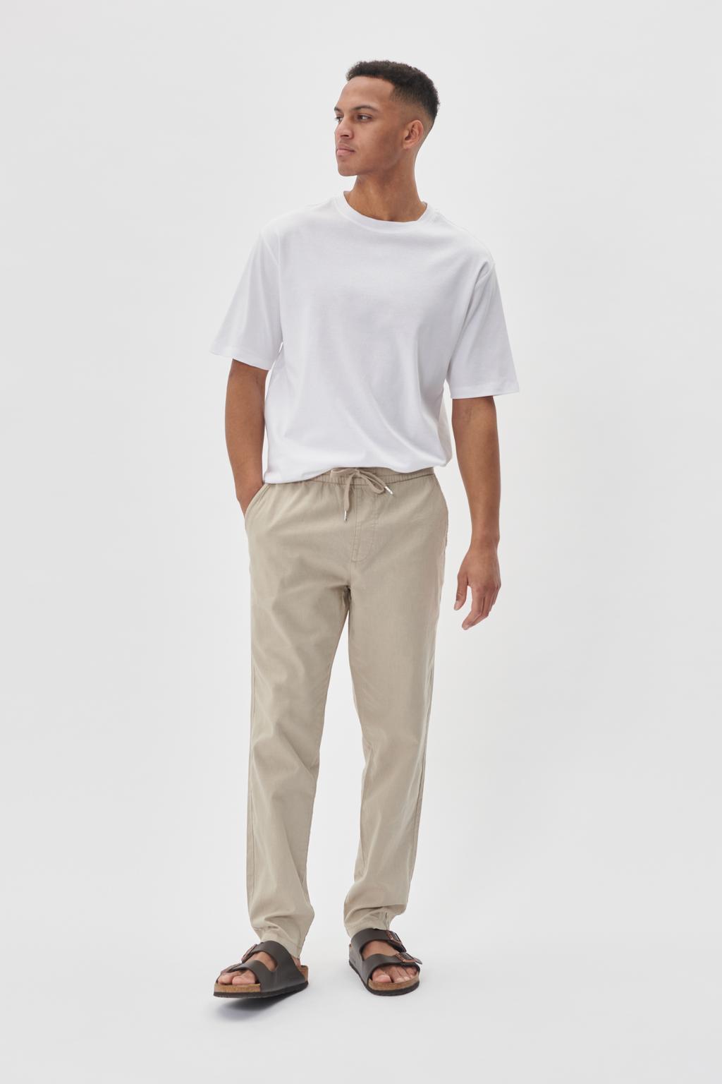 Matinique linnen regular casual broek taupe