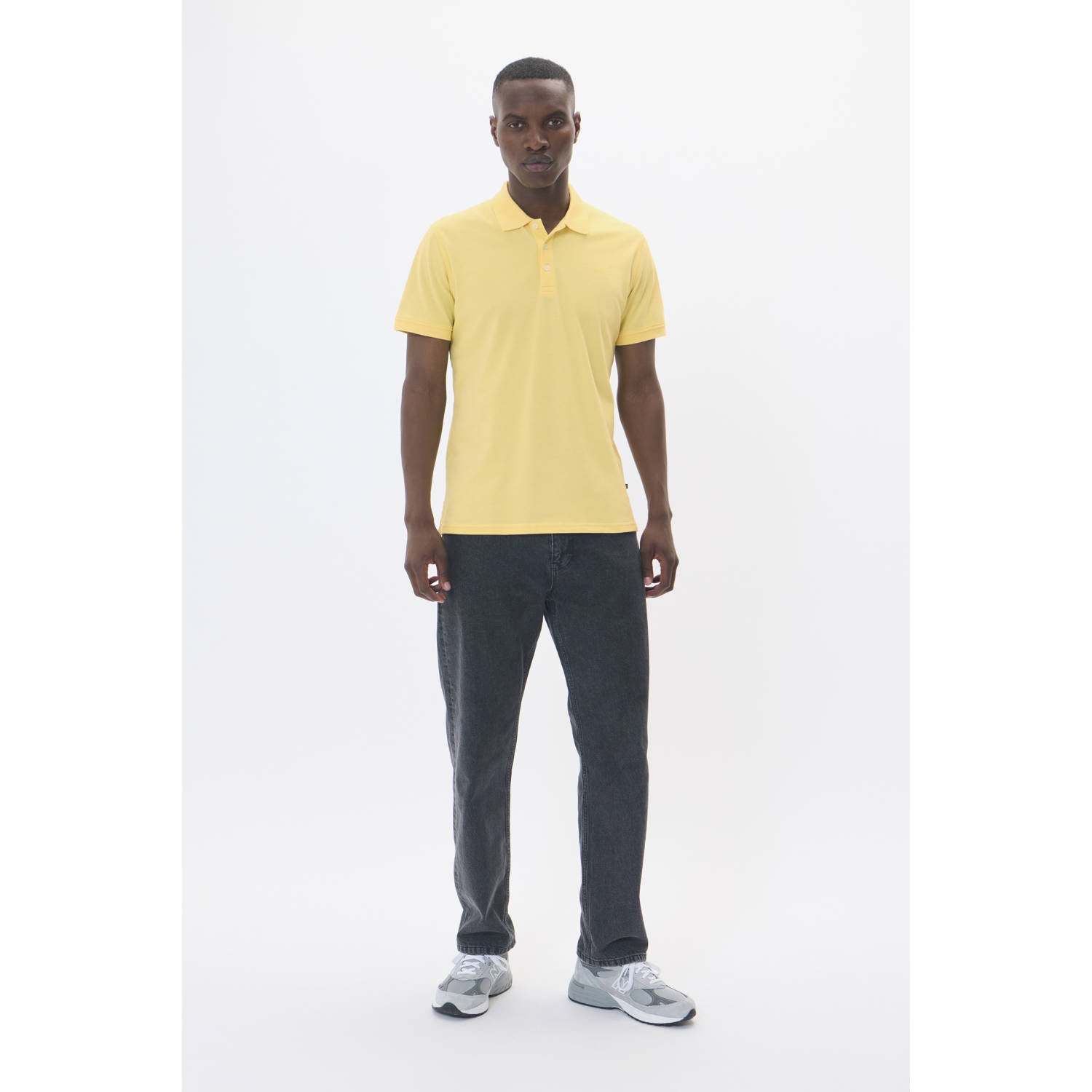 Matinique regular fit polo MApoleo geel