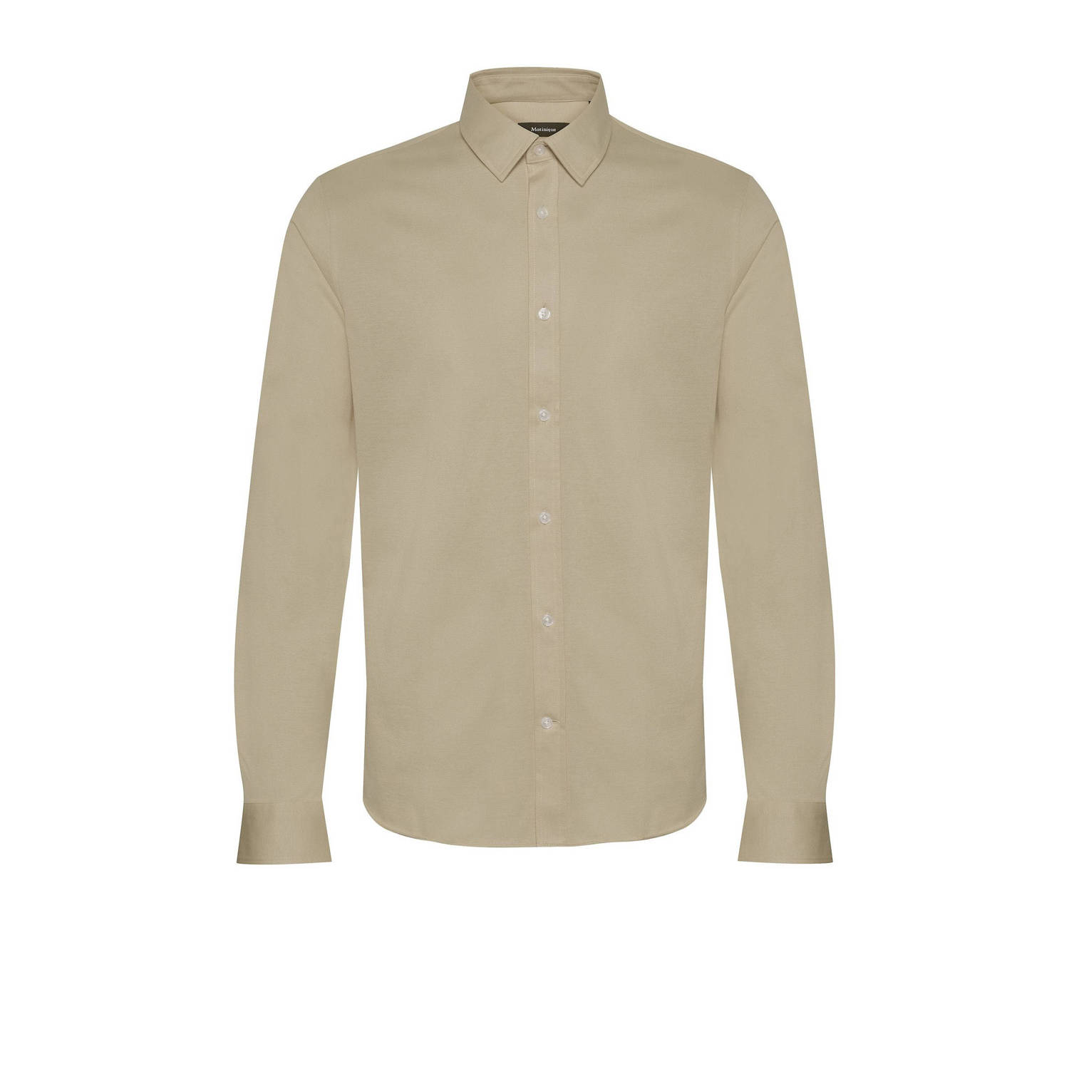 Matinique slim fit overhemd MAtrostol taupe