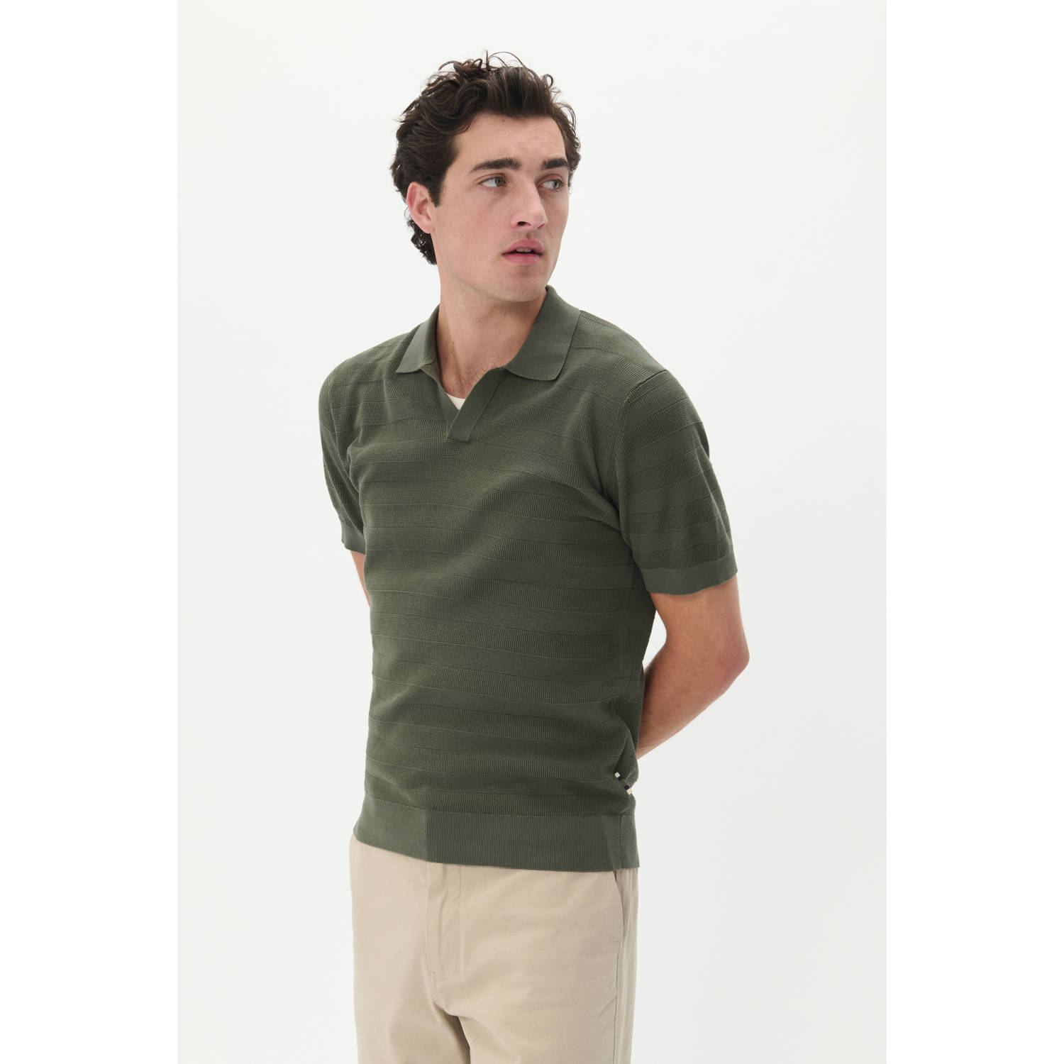 Matinique Regular fit poloshirt met V-hals model 'Polo V Heritage'