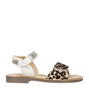 leren sandalen zilver