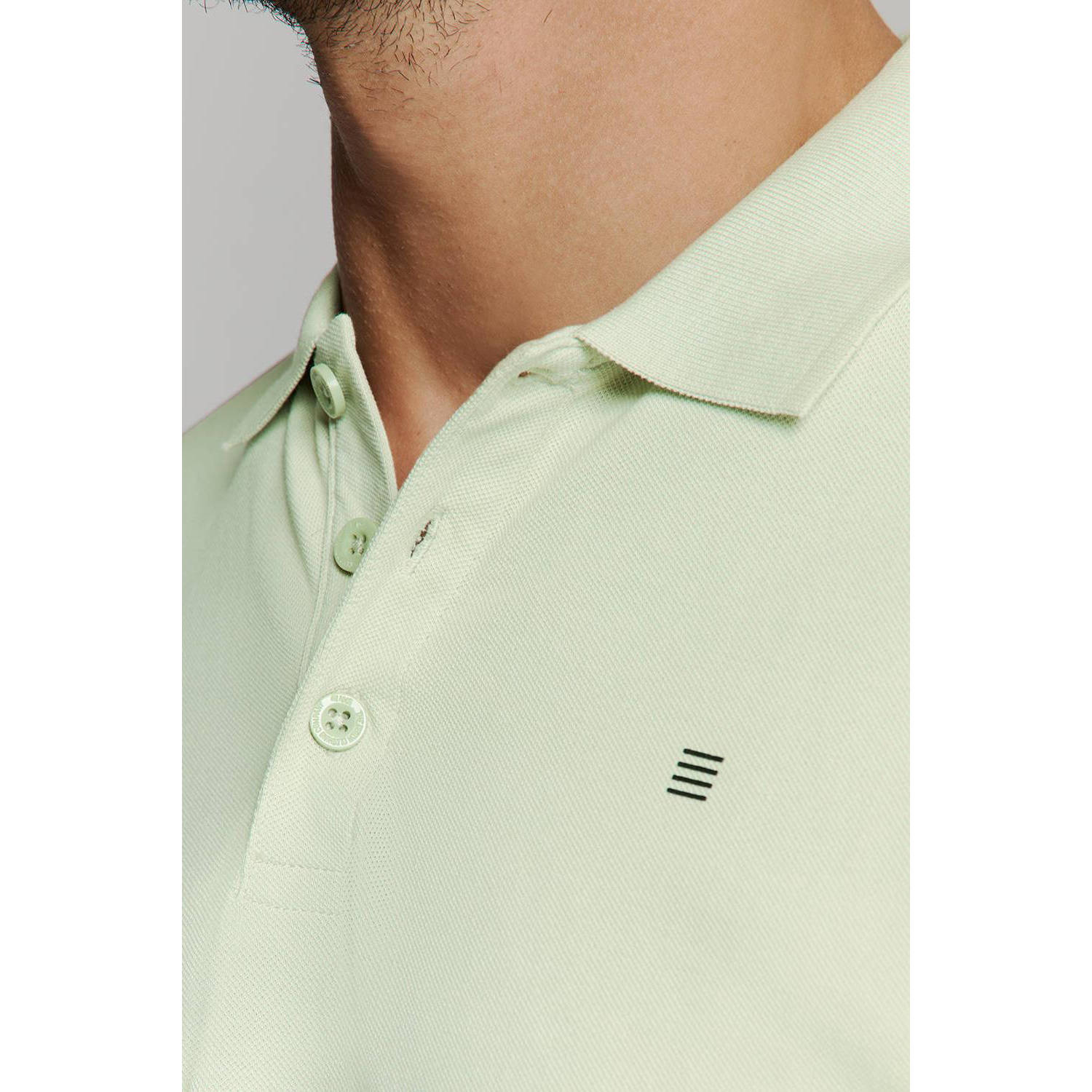 No Excess regular polo lichtgroen