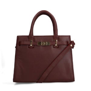 leren handtas donkerrood