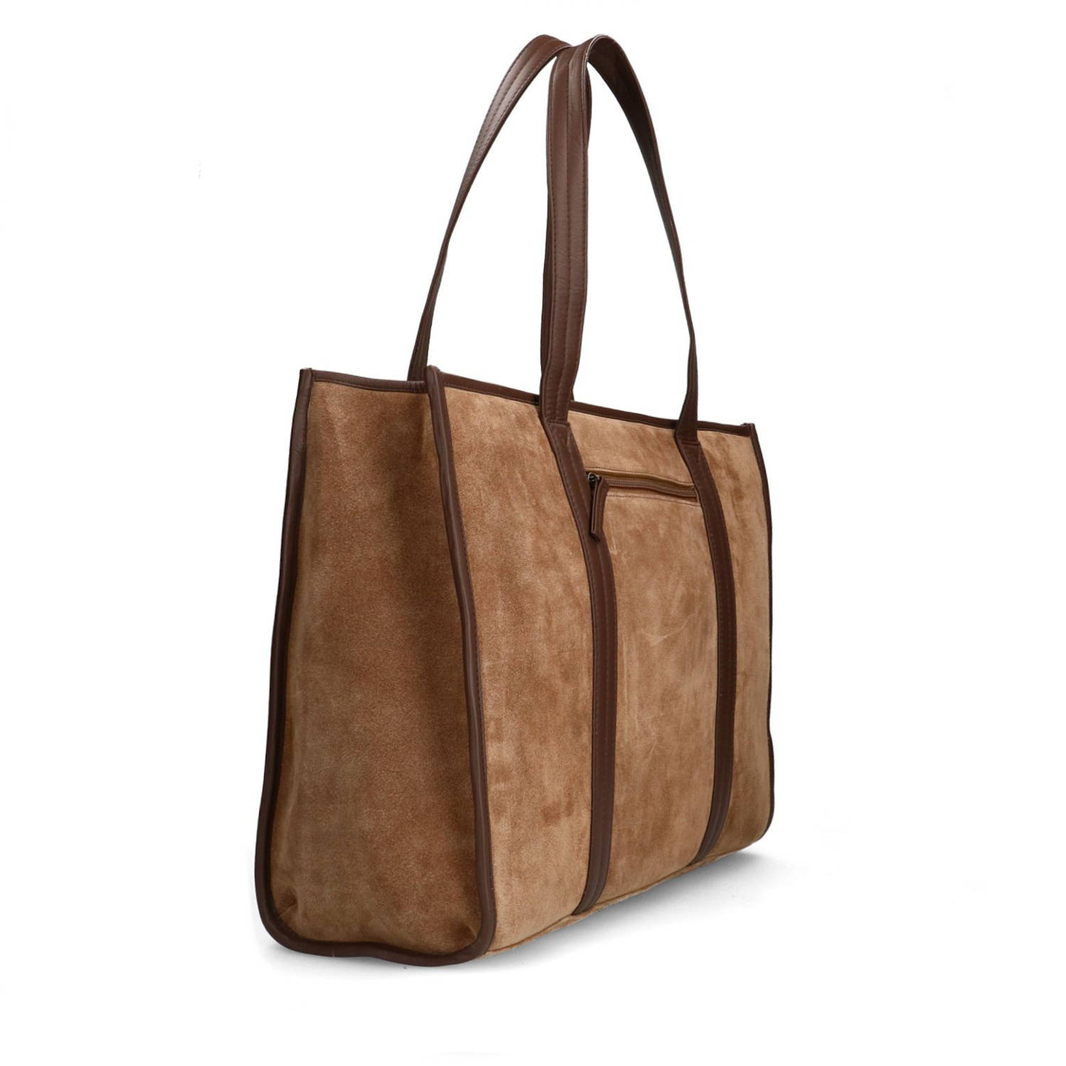 Manfield suede shopper bruin