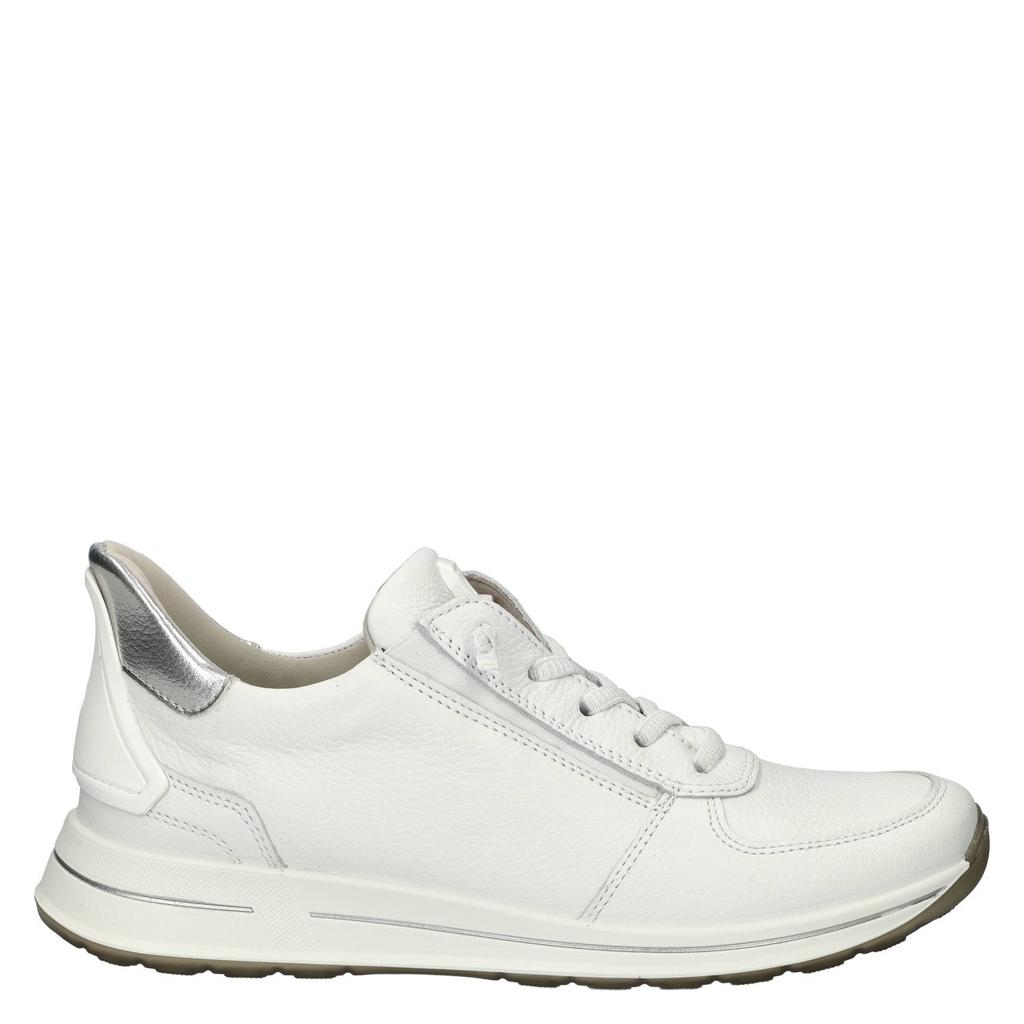 Witte dames Ara Osaka 2.0 leren sneakers met elastische veters
