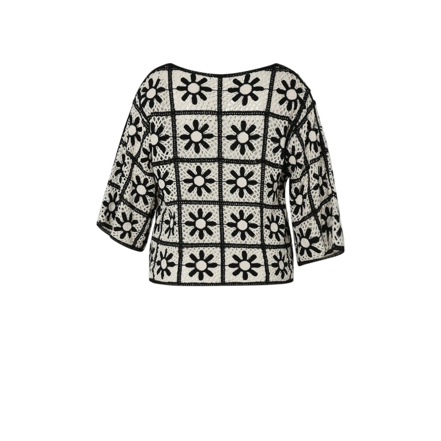 Paprika top zwart crochet
