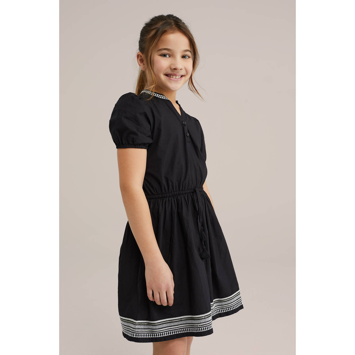 WE Fashion korte jurk zwart