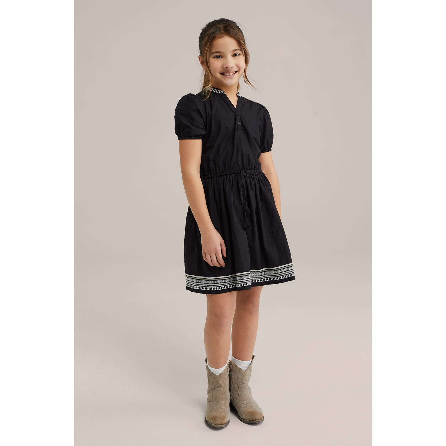 WE Fashion korte jurk zwart