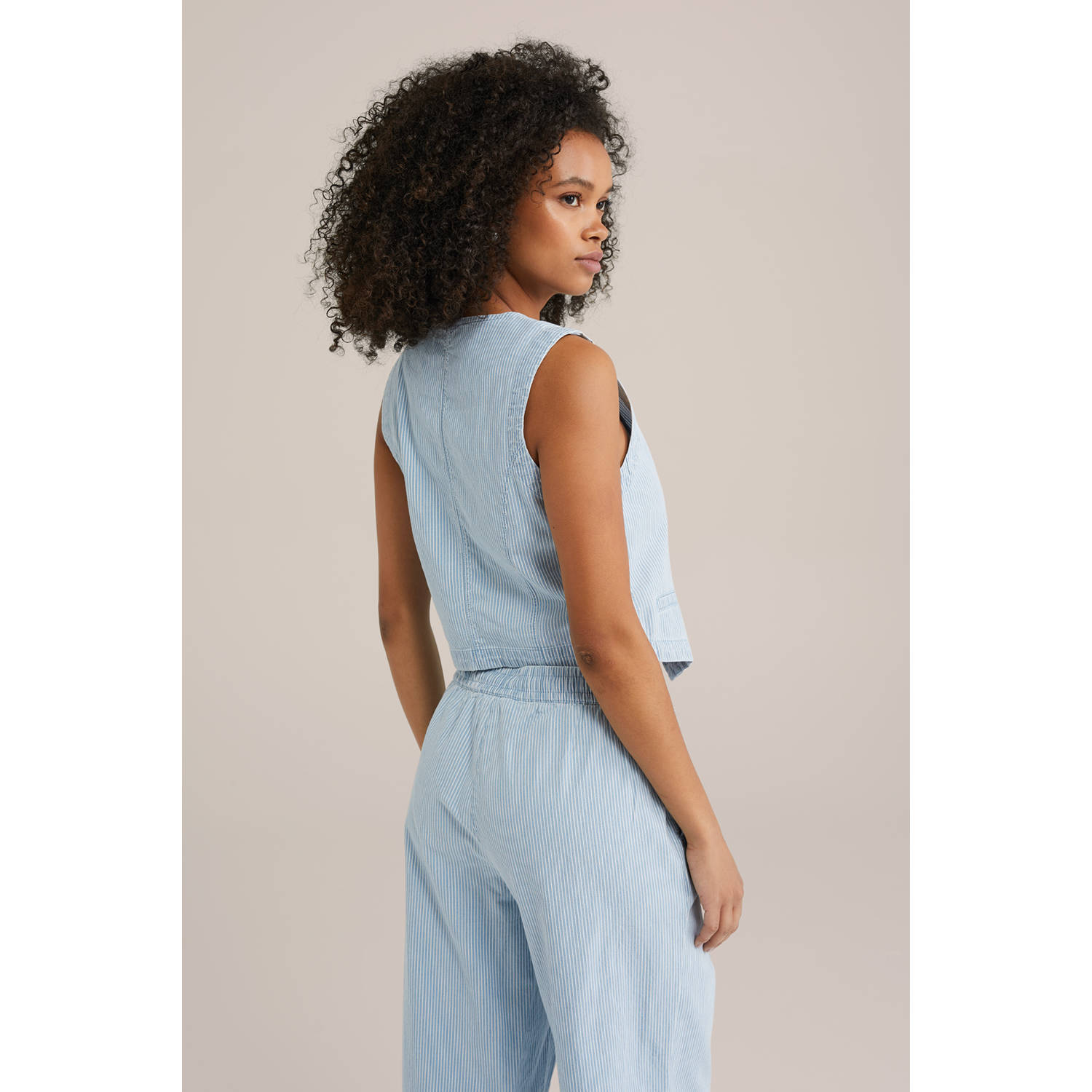 WE Fashion Blue Ridge gilet lichtblauw