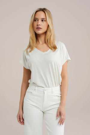 T-shirt ecru met lurex