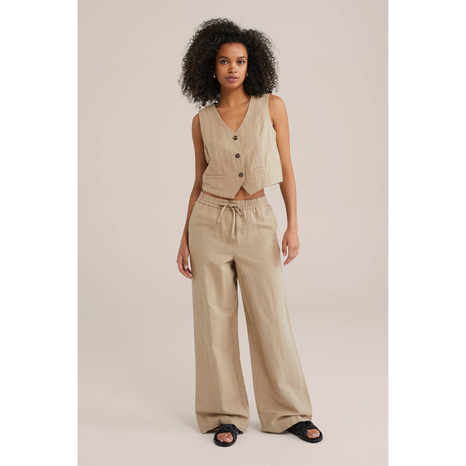 WE Fashion gilet beige