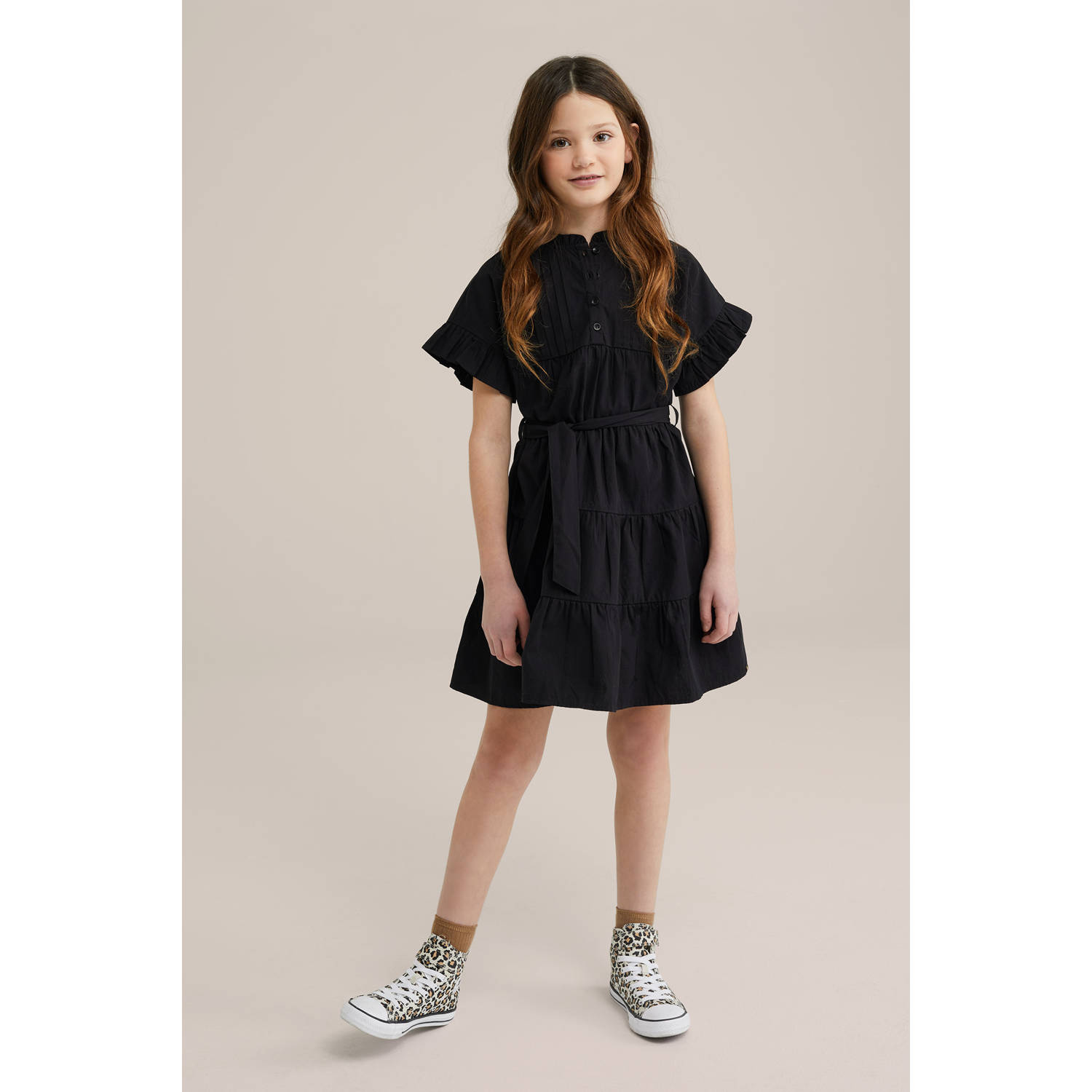 WE Fashion korte jurk zwart