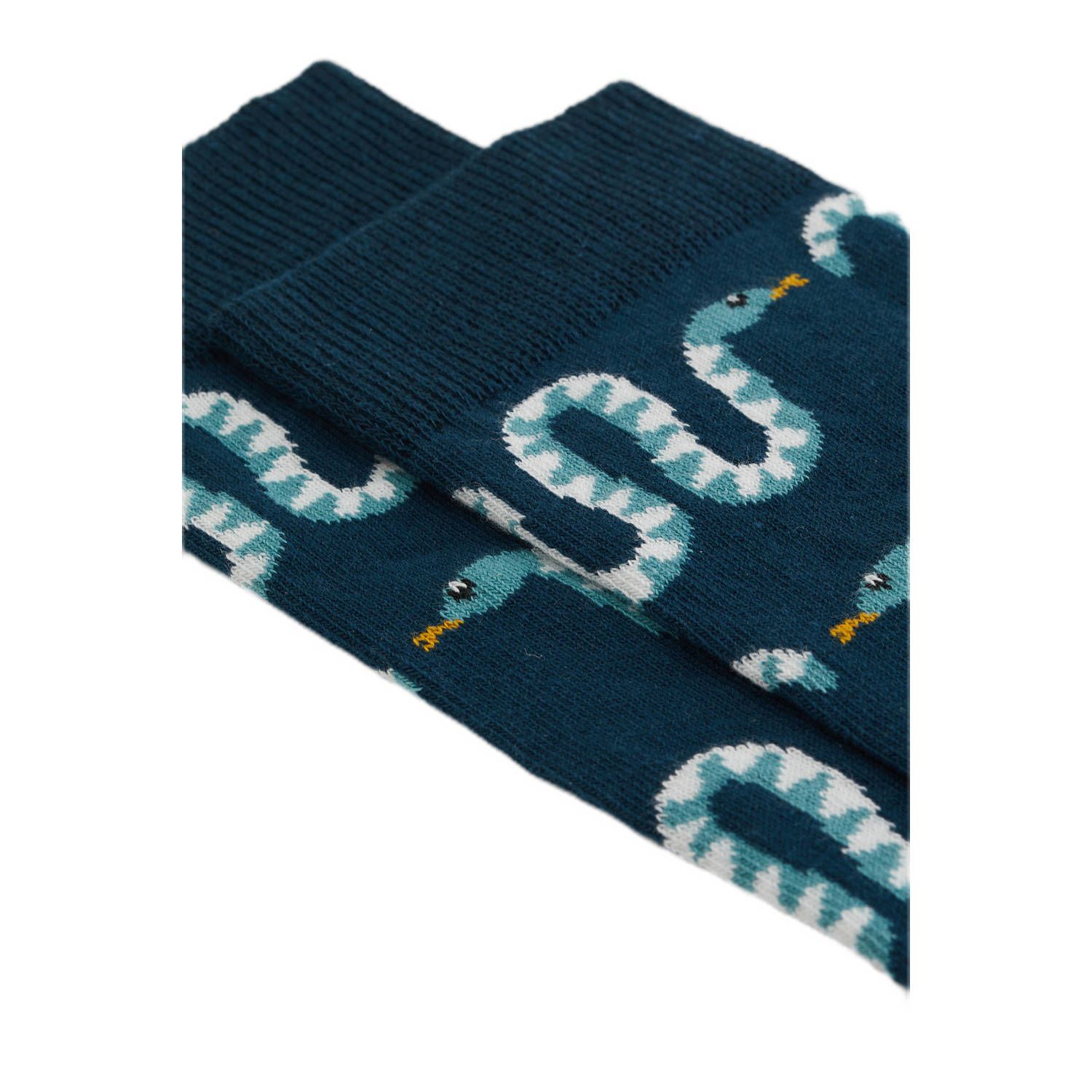 WE Fashion sokken met all over print blauw