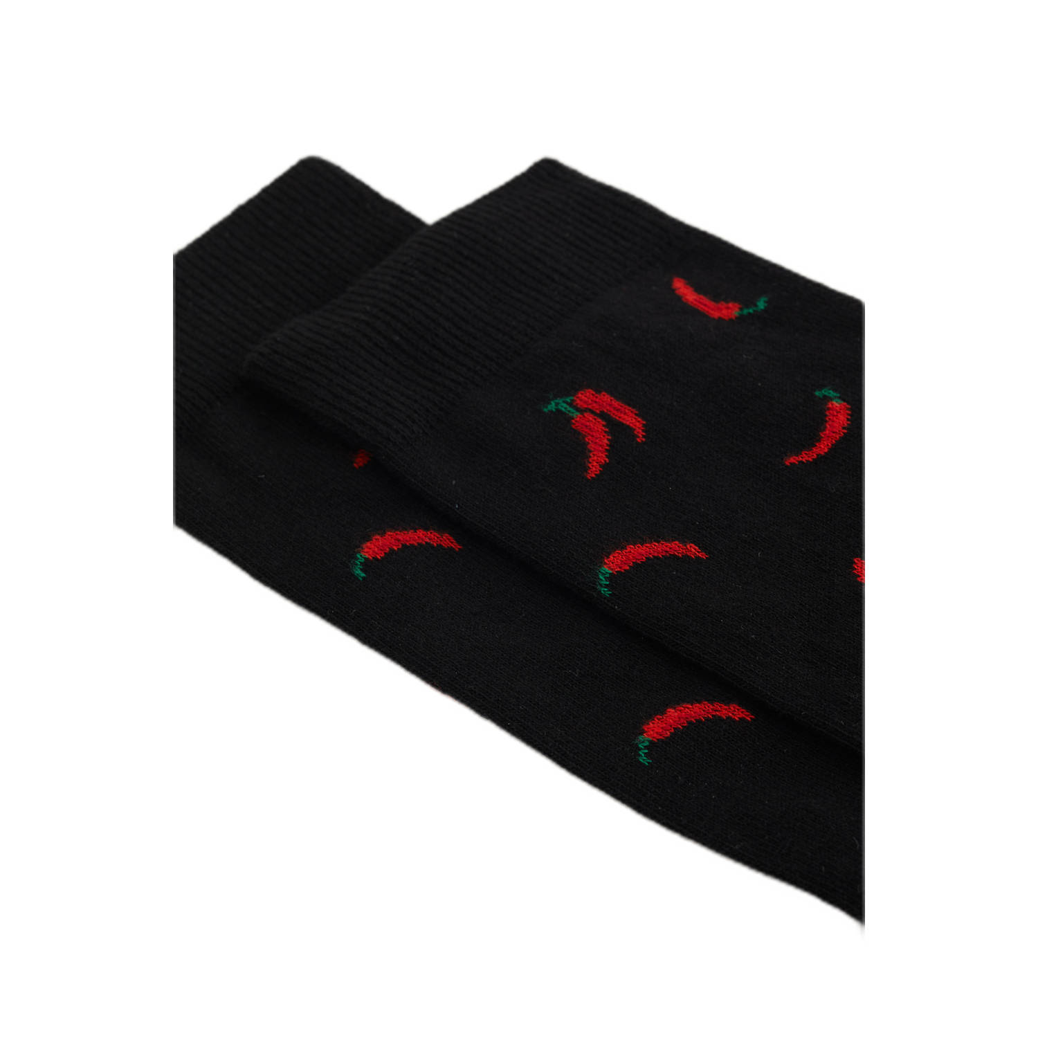 WE Fashion sokken met all over print zwart