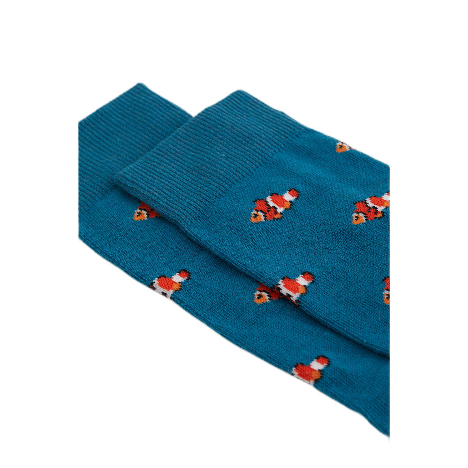 WE Fashion sokken met dierenprint blauw