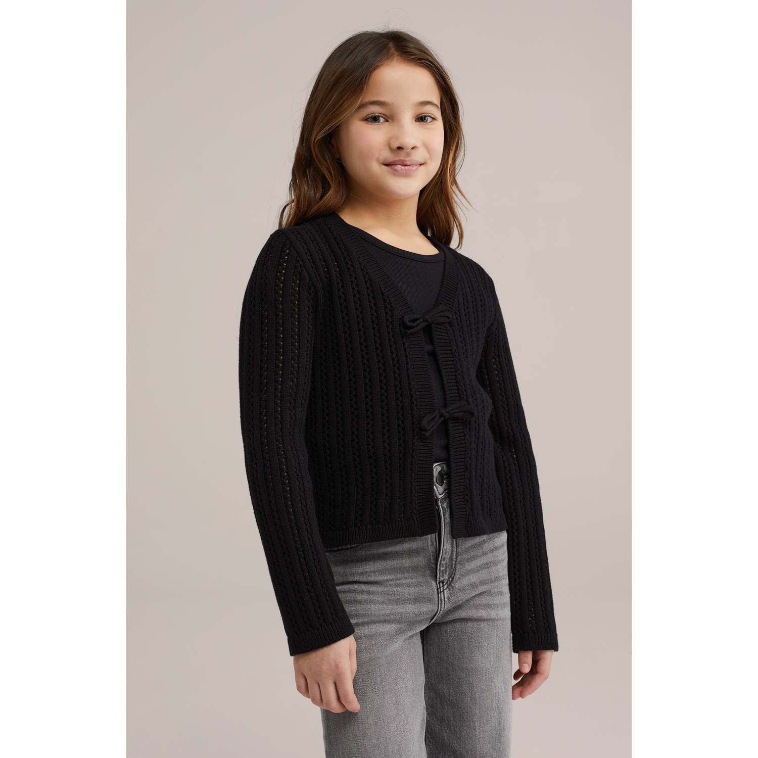 WE Fashion gebreid vest zwart