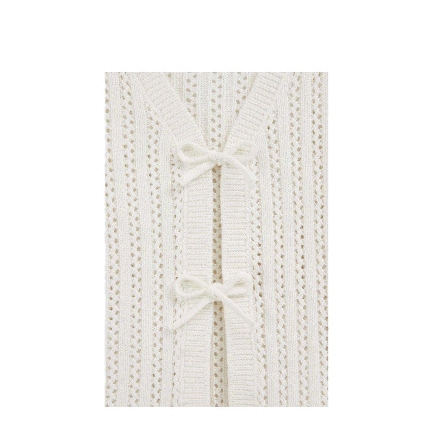 WE Fashion gebreid vest wit
