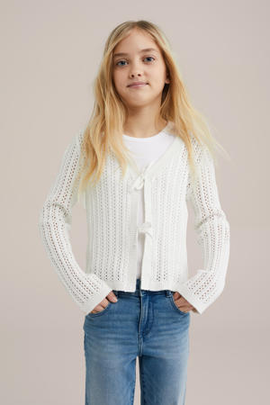 gebreid vest wit