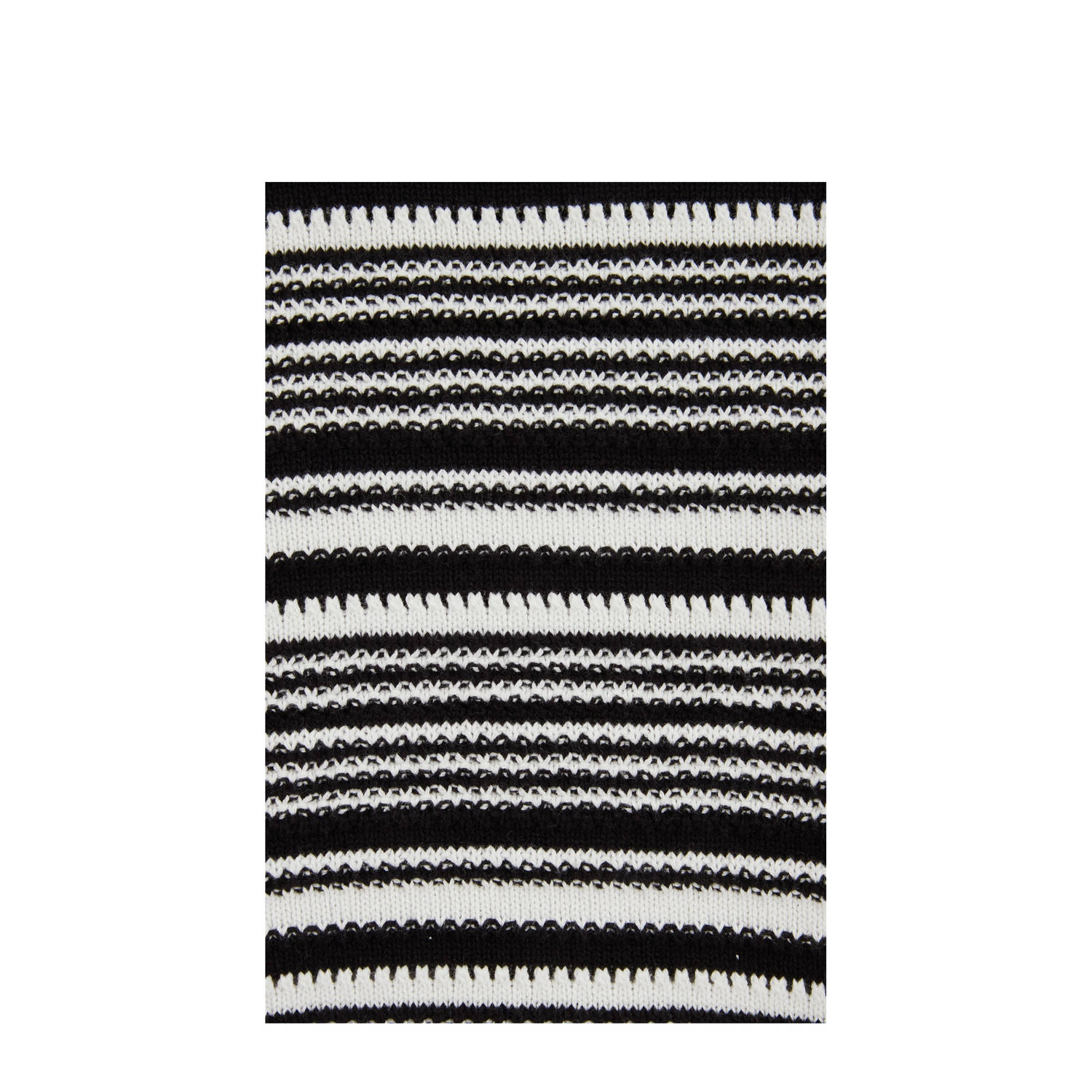 WE Fashion trui zwart rib gebreid