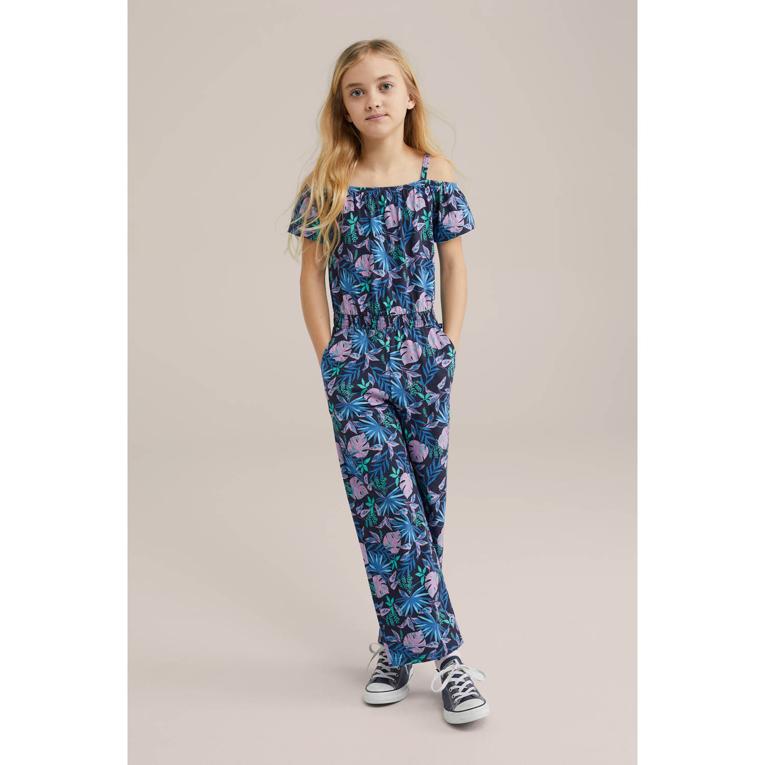 WE Fashion jumpsuit blauw