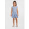 NAME IT KIDS A-lijn jurk lichtblauw/wit