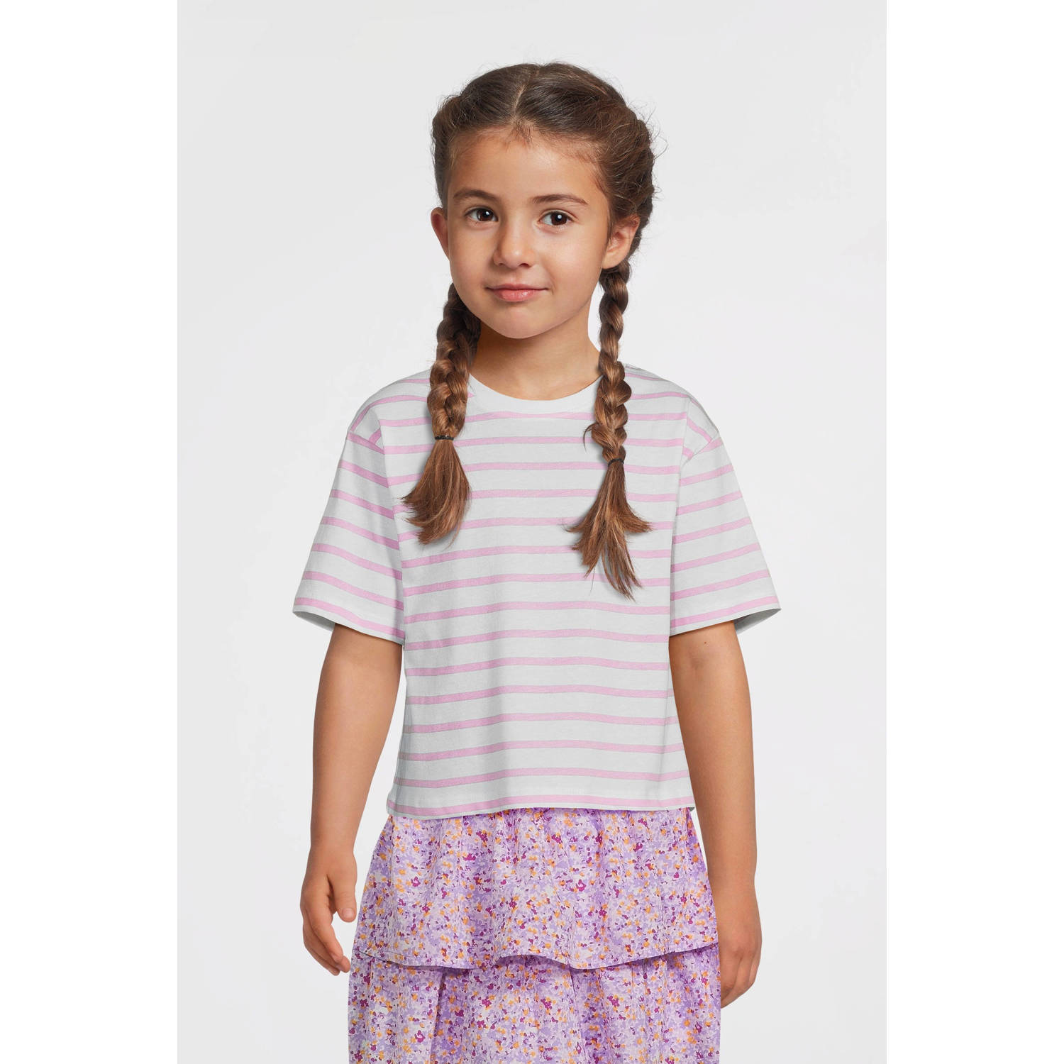 NAME IT KIDS T-shirt lichtroze