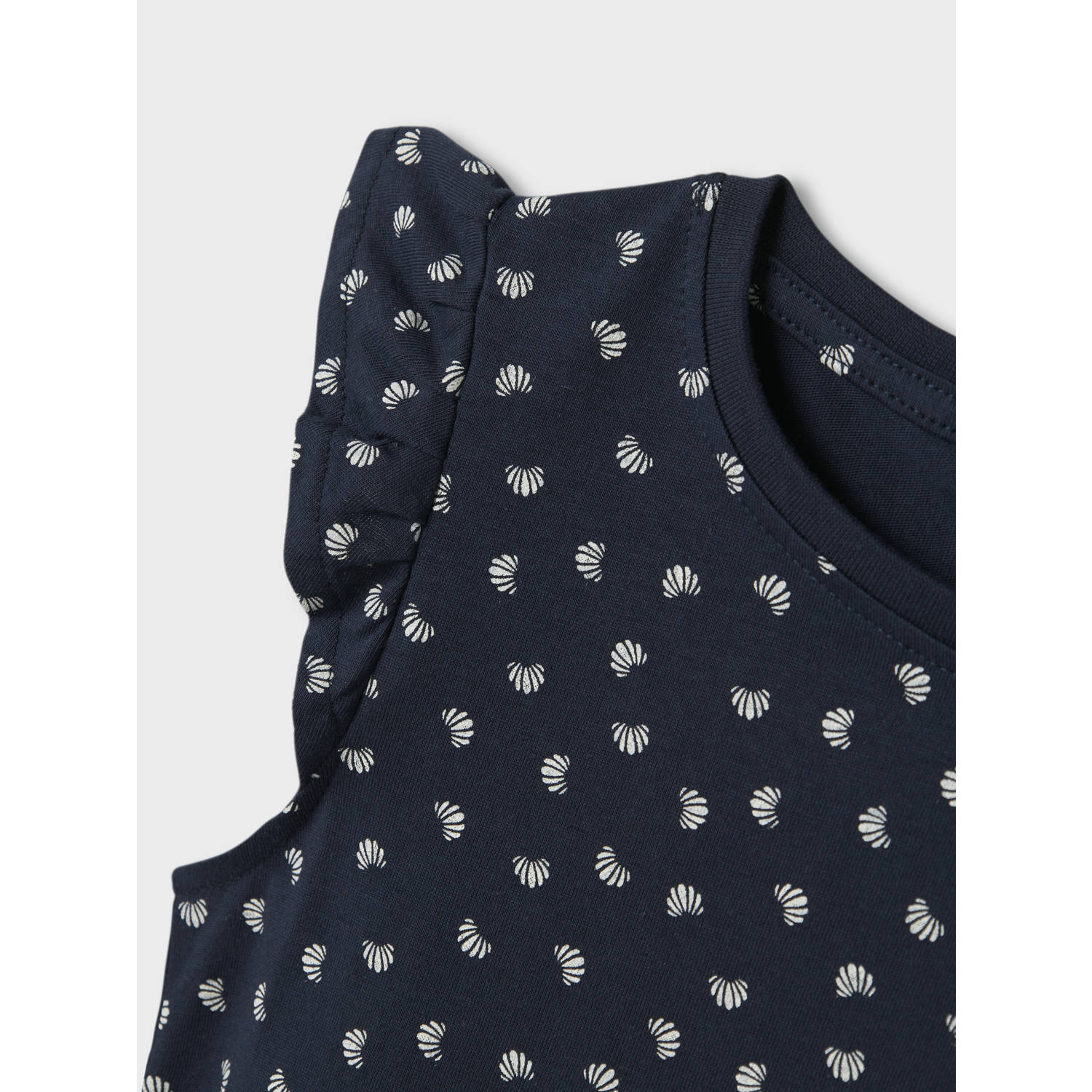 NAME IT KIDS A-lijn jurk donkerblauw wit