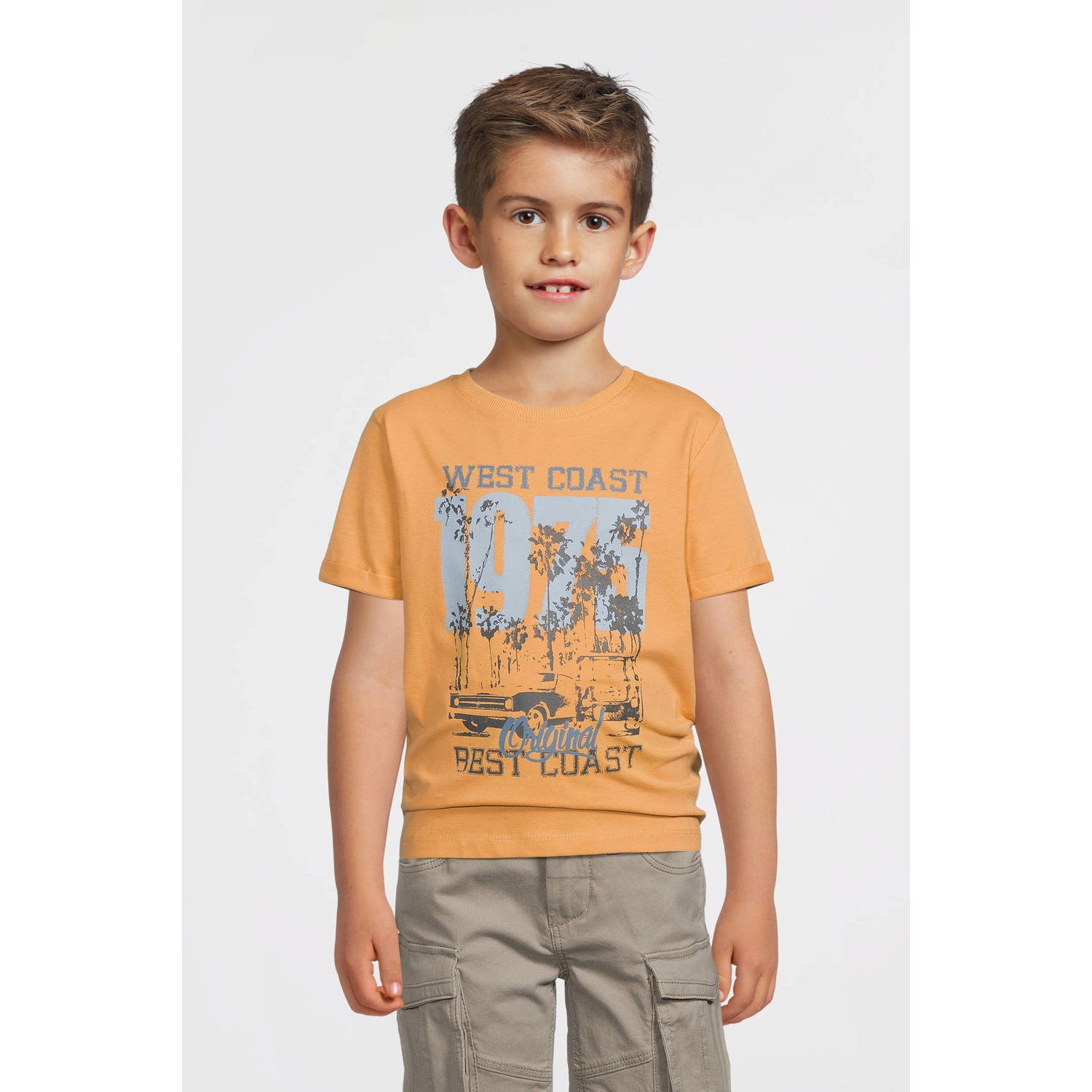 NAME IT KIDS T-shirt goudgeel