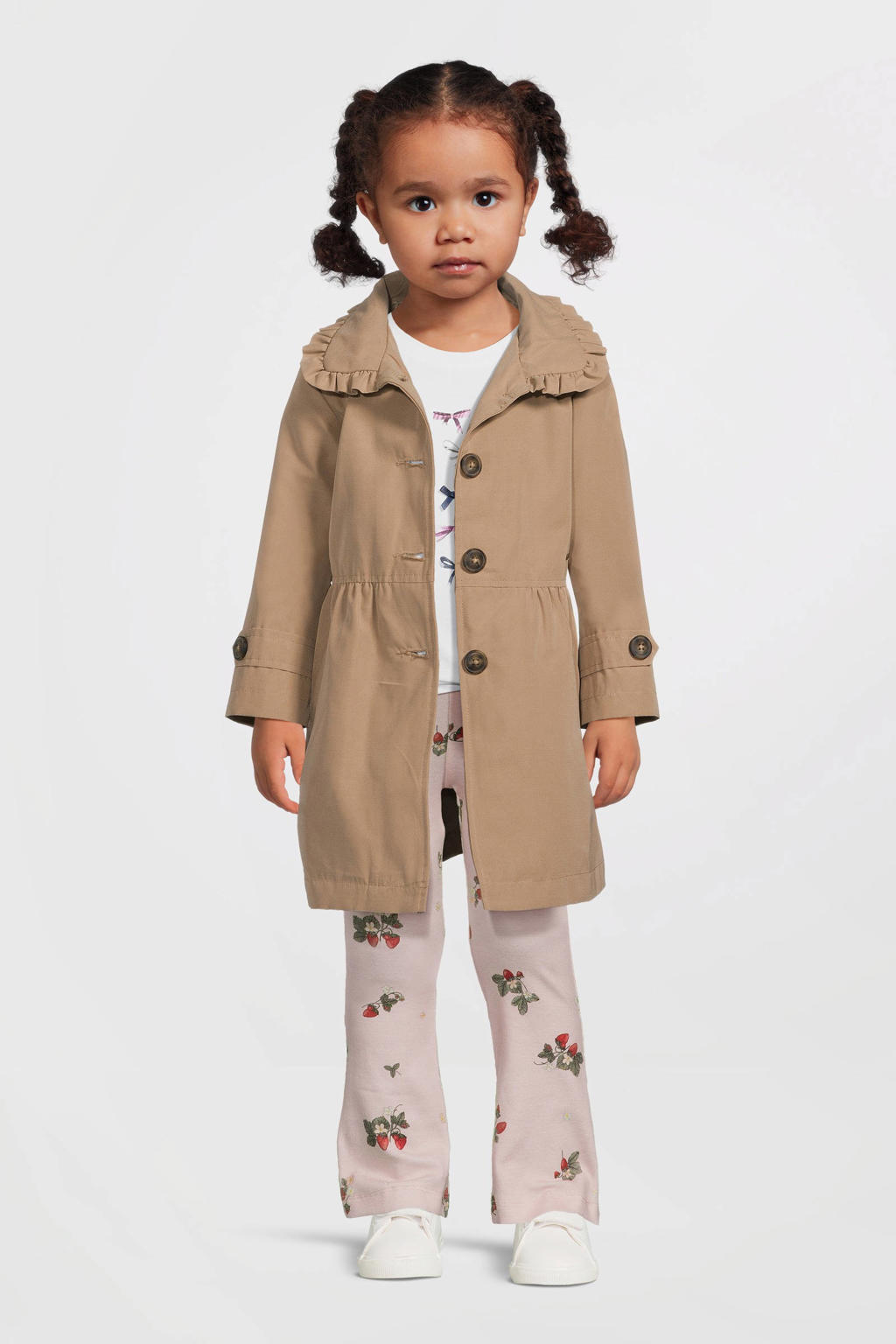 NAME IT MINI trenchcoat bruin