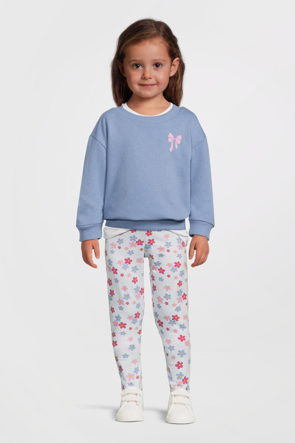 Witte meisjes NAME IT MINI skinny legging van stretchkatoen met elastische tailleband