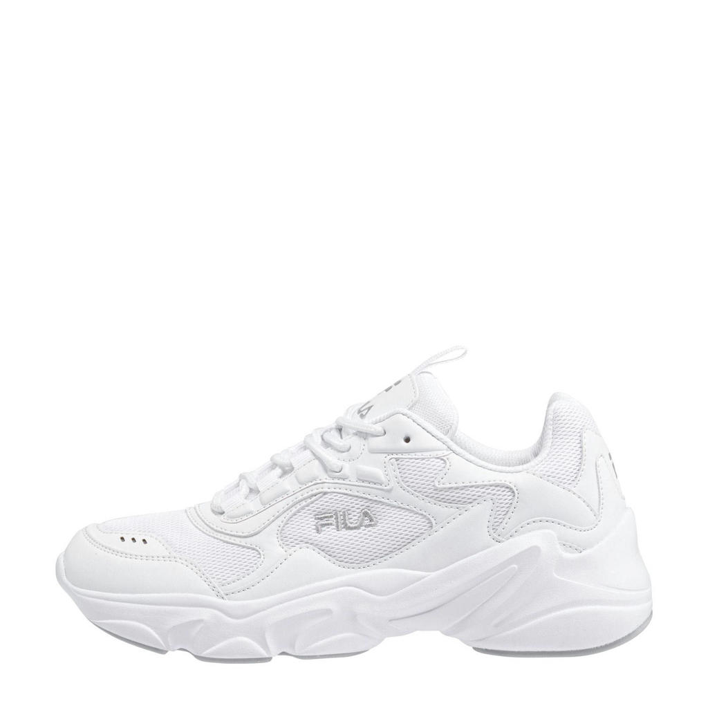 Witte dames Fila Collene sneakers van imitatieleer/voering: mesh/voetbed: eva met veters