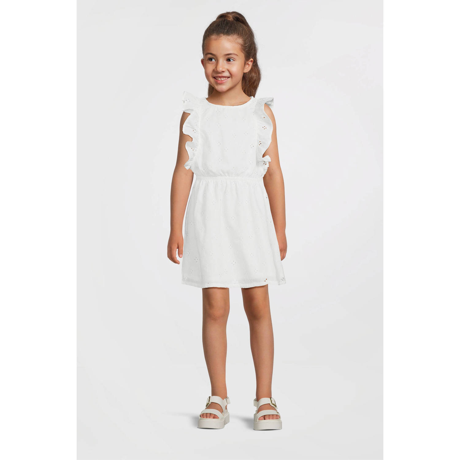 NAME IT KIDS jurk broderie wit