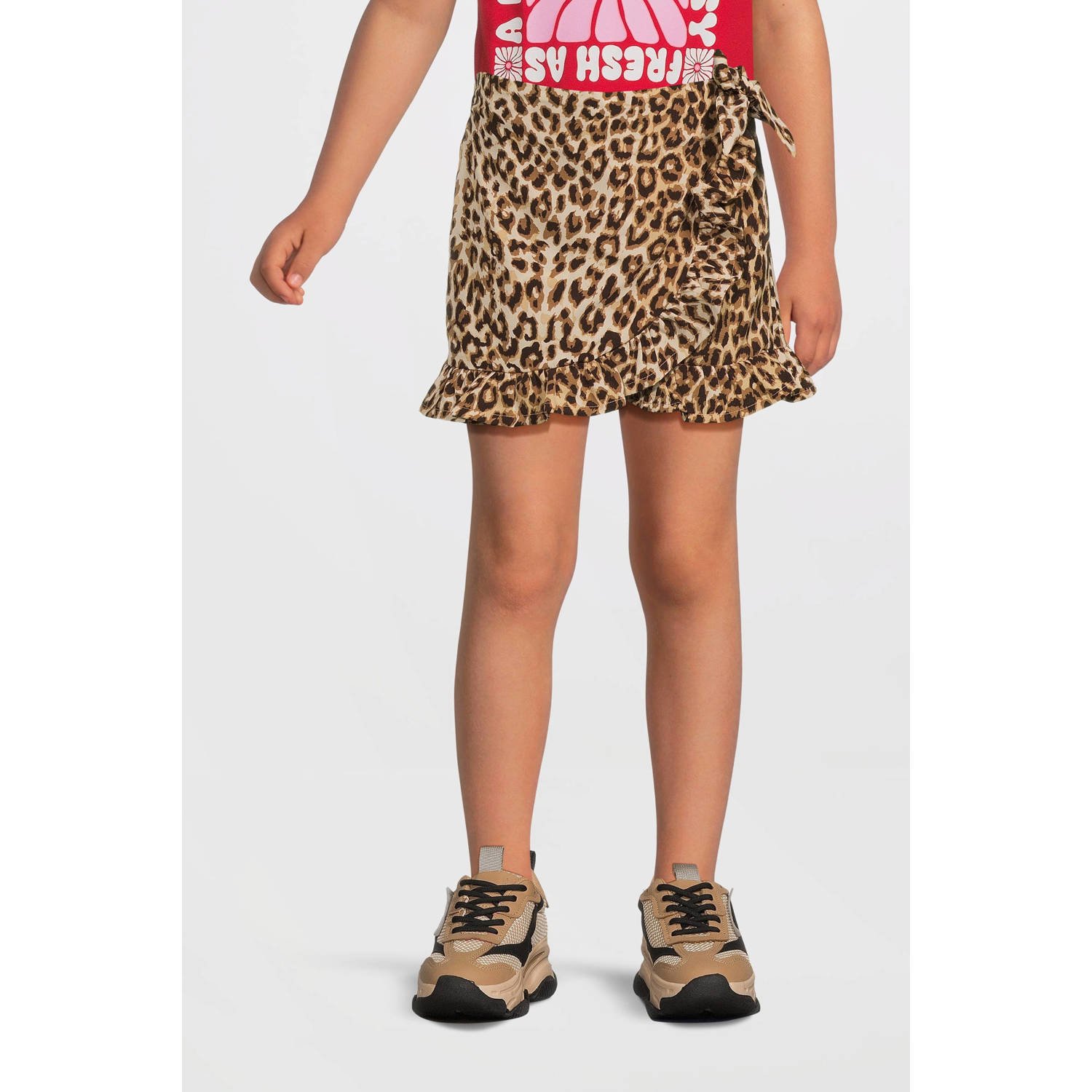 NAME IT KIDS skort bruin zwart