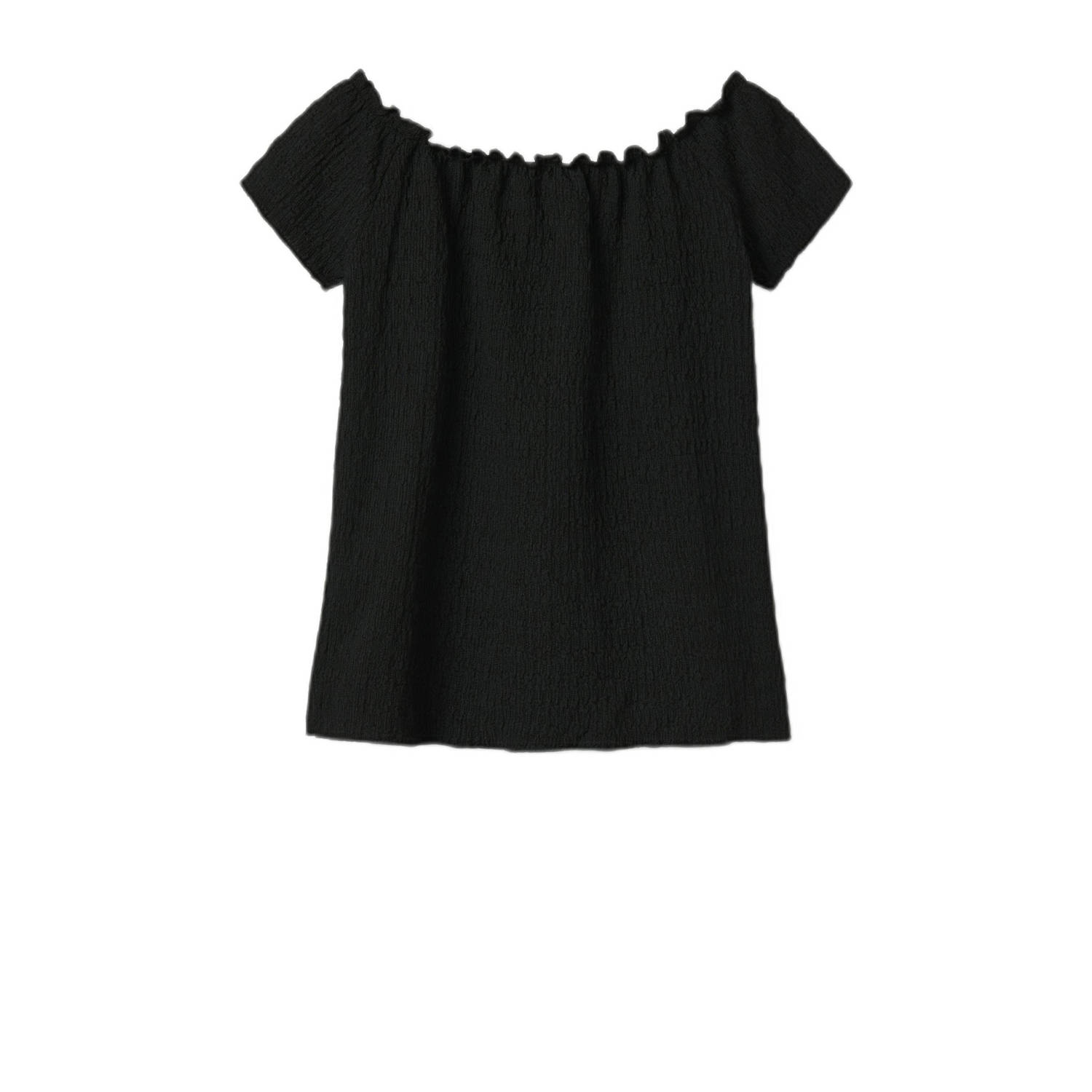 NAME IT KIDS off shoulder top zwart