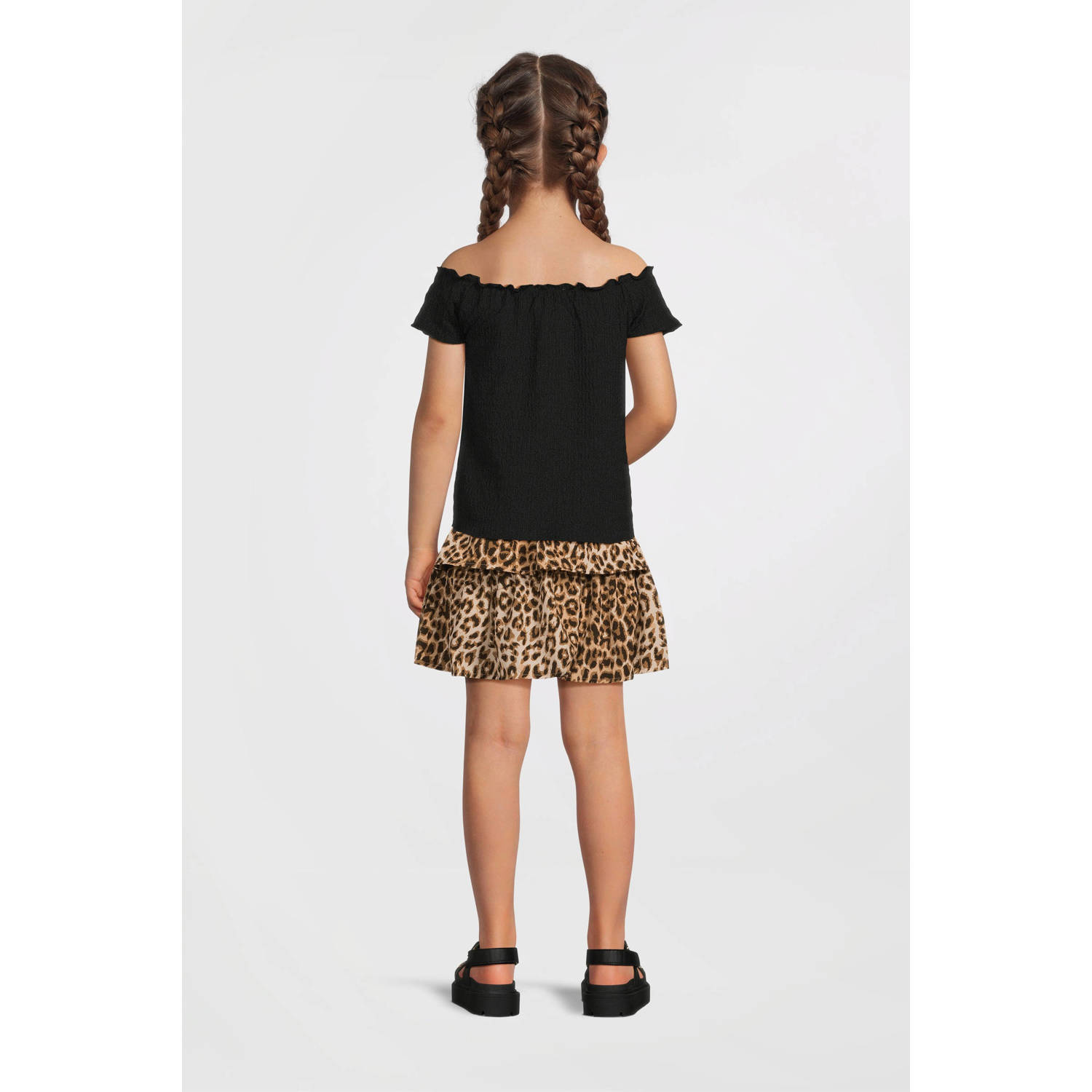NAME IT KIDS off shoulder top zwart