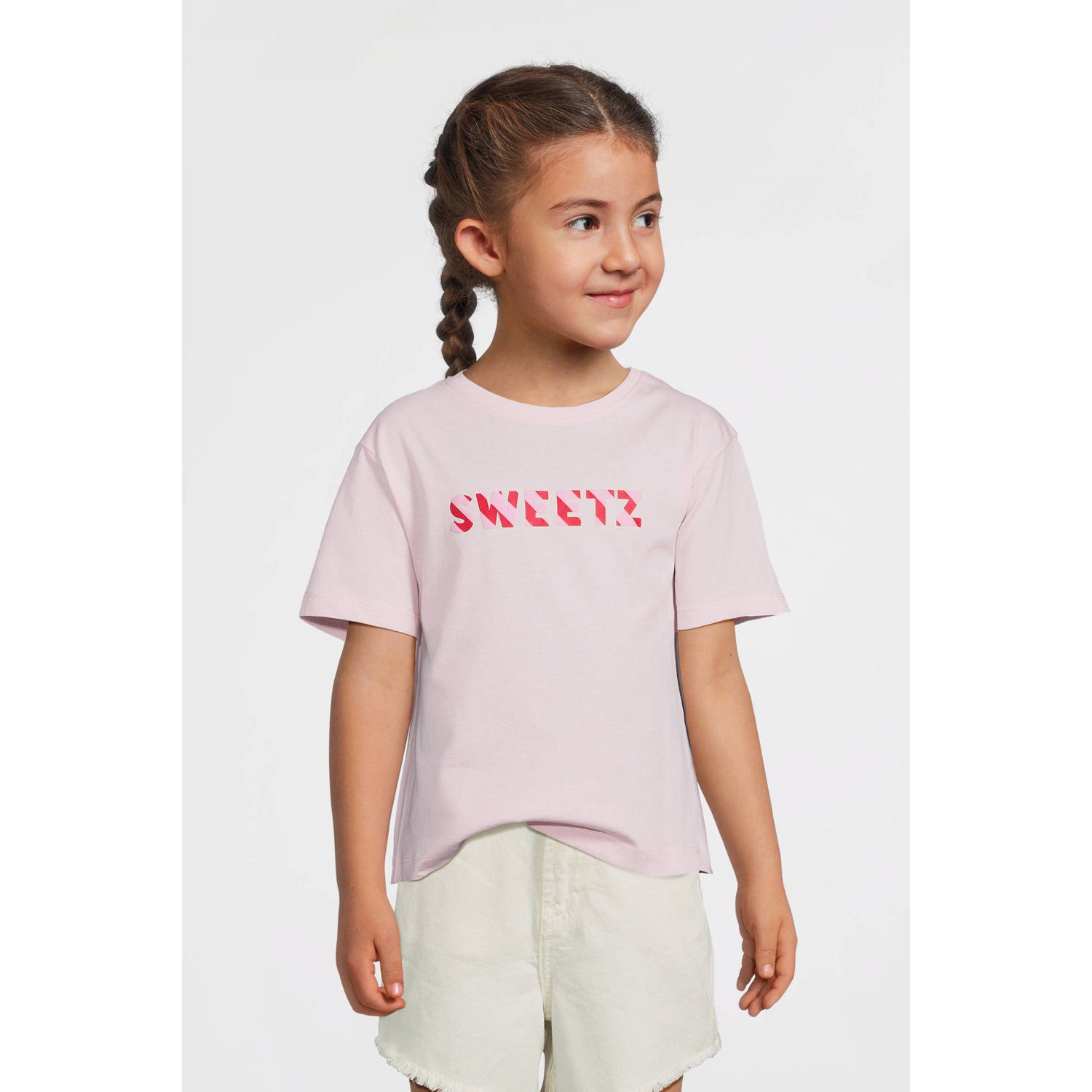 NAME IT KIDS T-shirt lichtroze