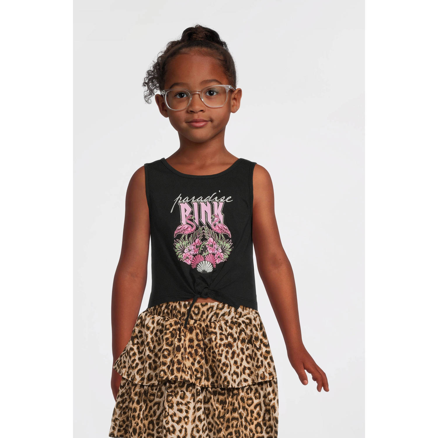 NAME IT KIDS cropped top zwart