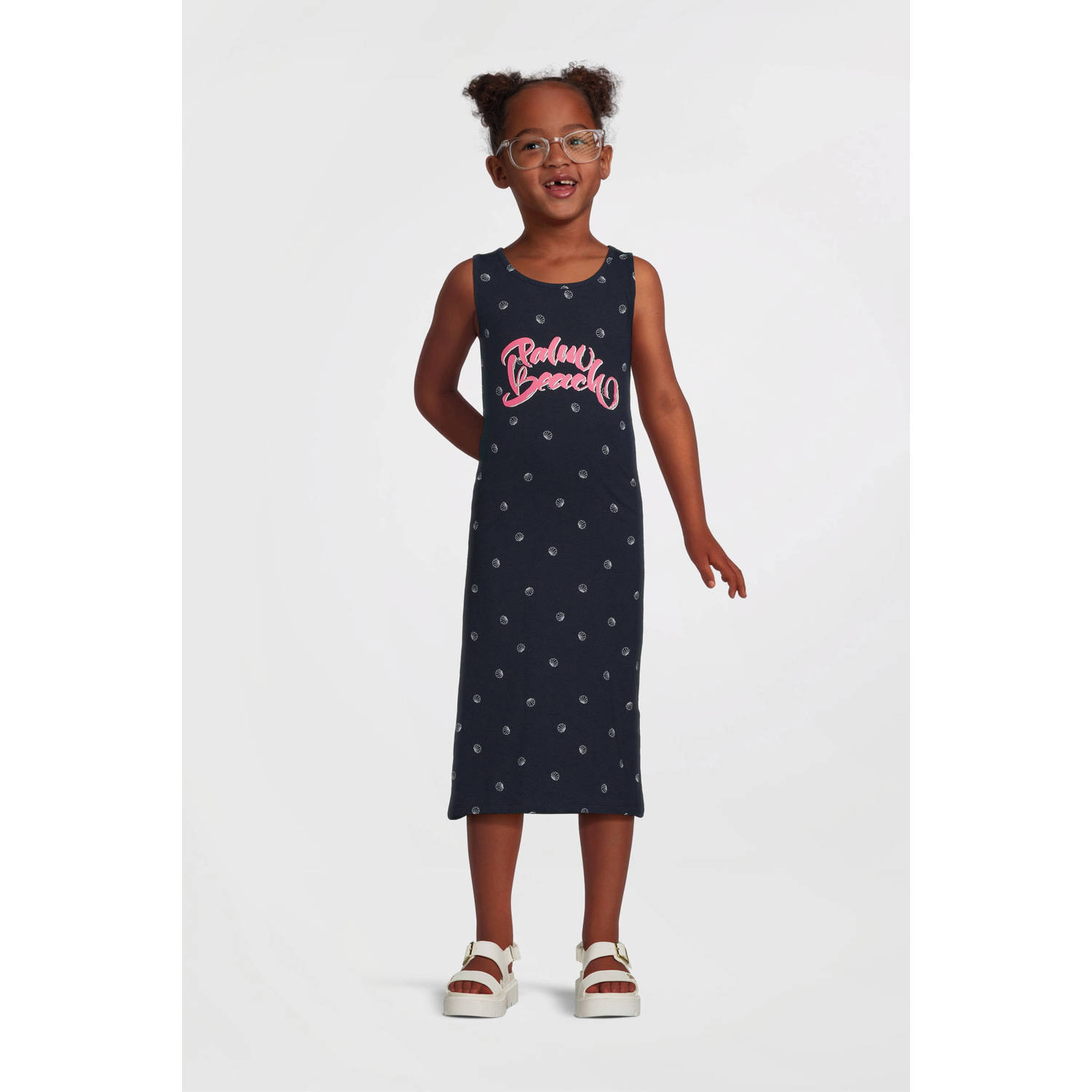 NAME IT KIDS maxi jurk donkerblauw