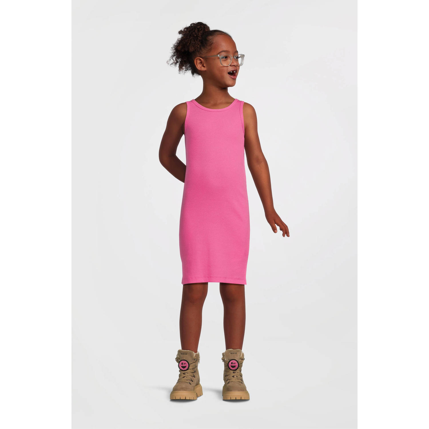 NAME IT KIDS maxi jurk felroze