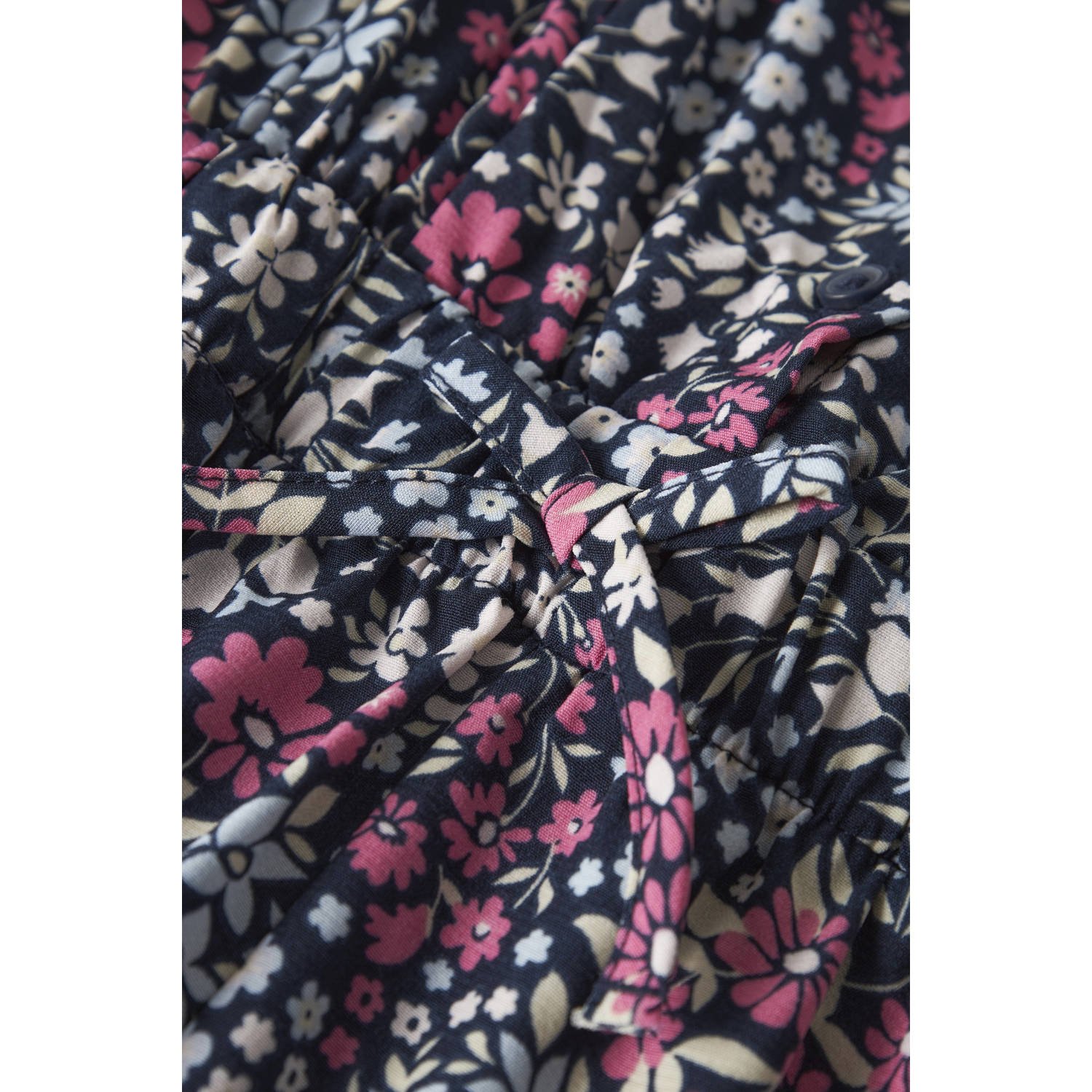 NAME IT KIDS midi jurk roze donkerblauw