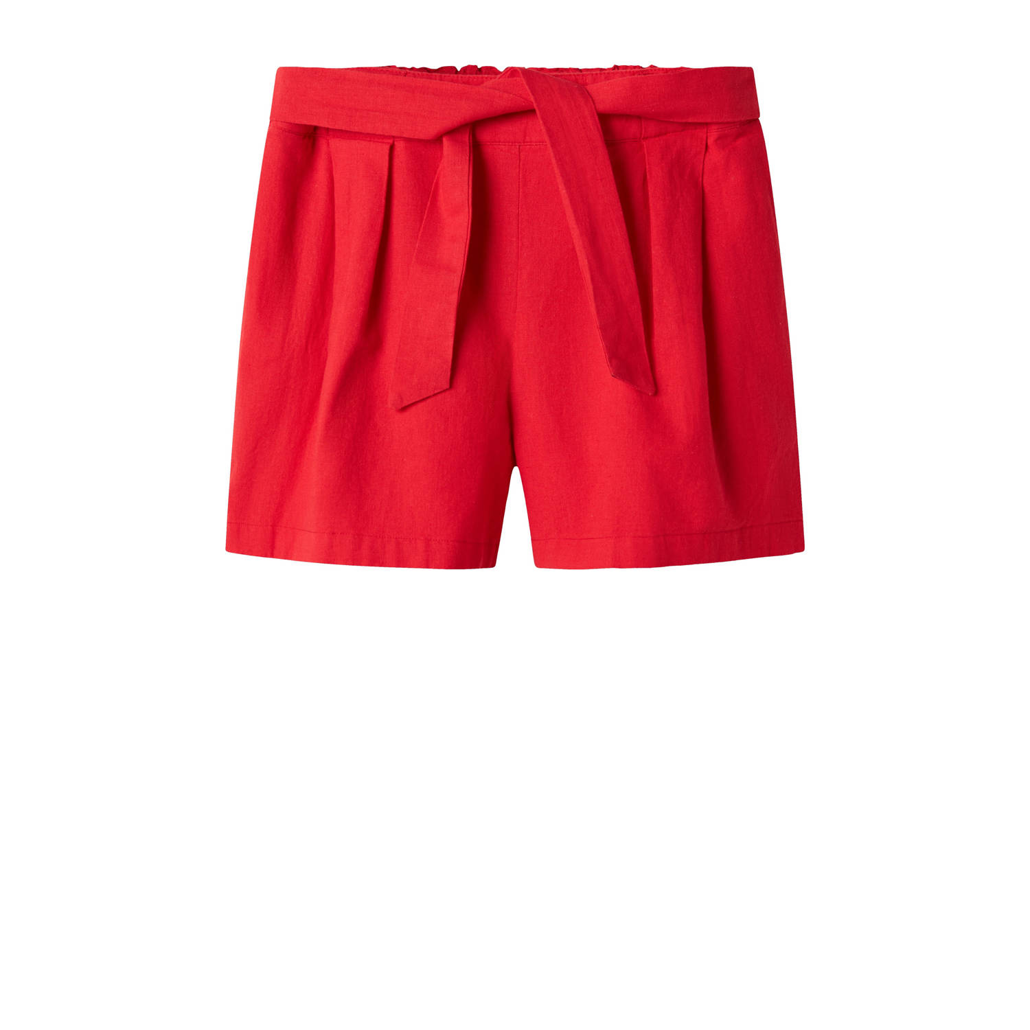 NAME IT KIDS casual short met linnen rood