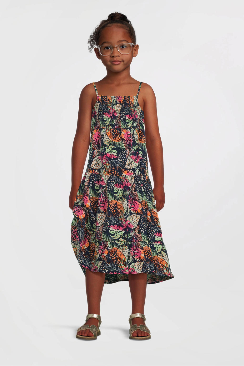 NAME IT KIDS maxi jurk donkerblauw