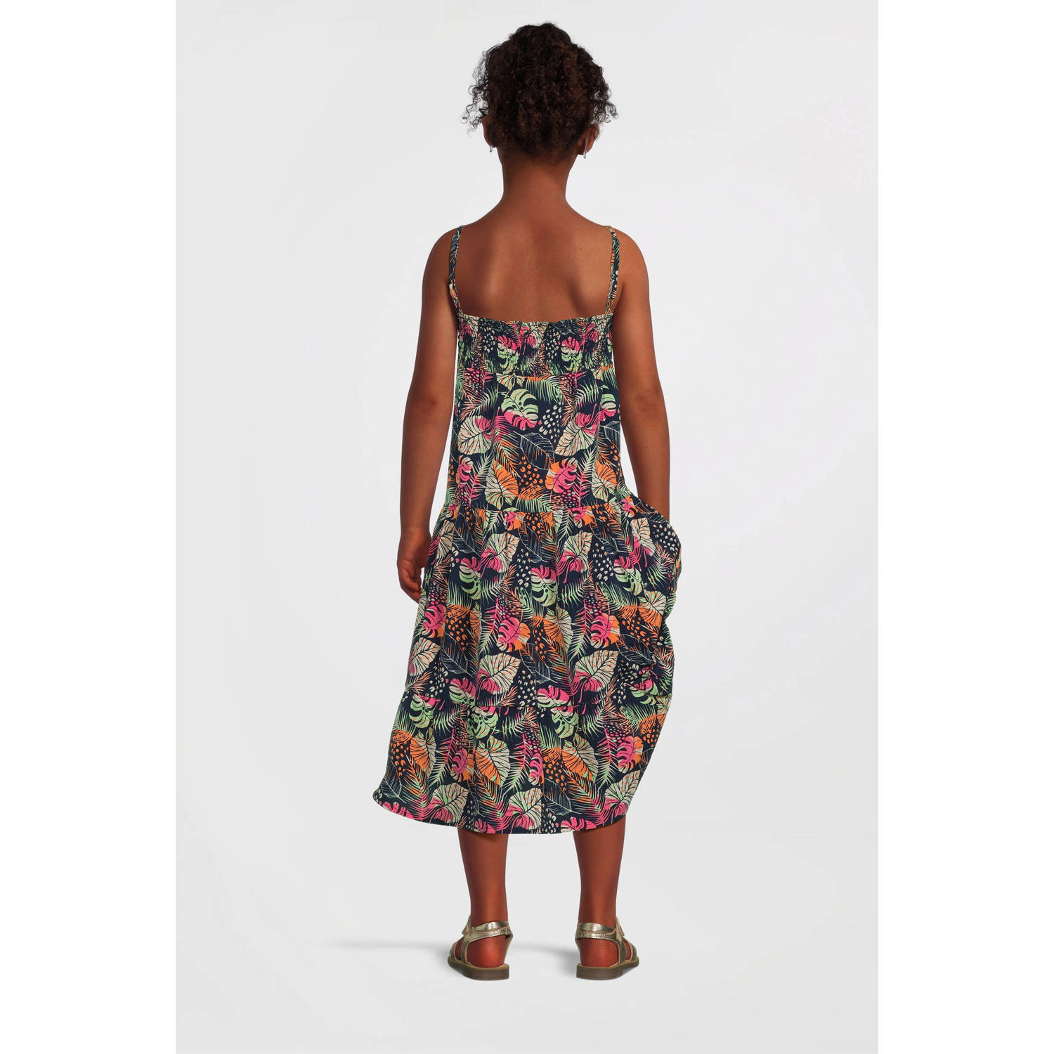 NAME IT KIDS maxi jurk donkerblauw
