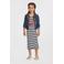 NAME IT KIDS maxi jurk donkerblauw/wit