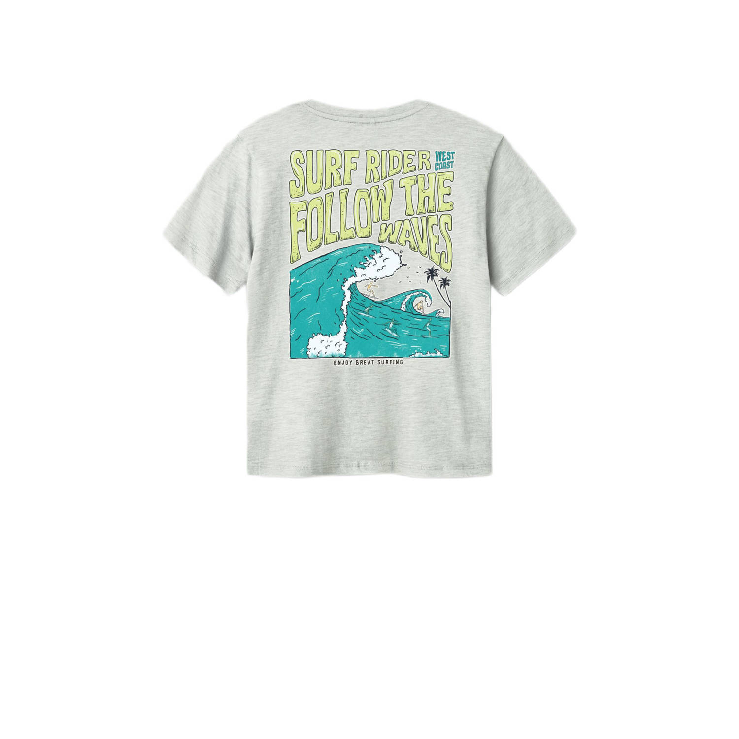 NAME IT KIDS T-shirt grijs melange